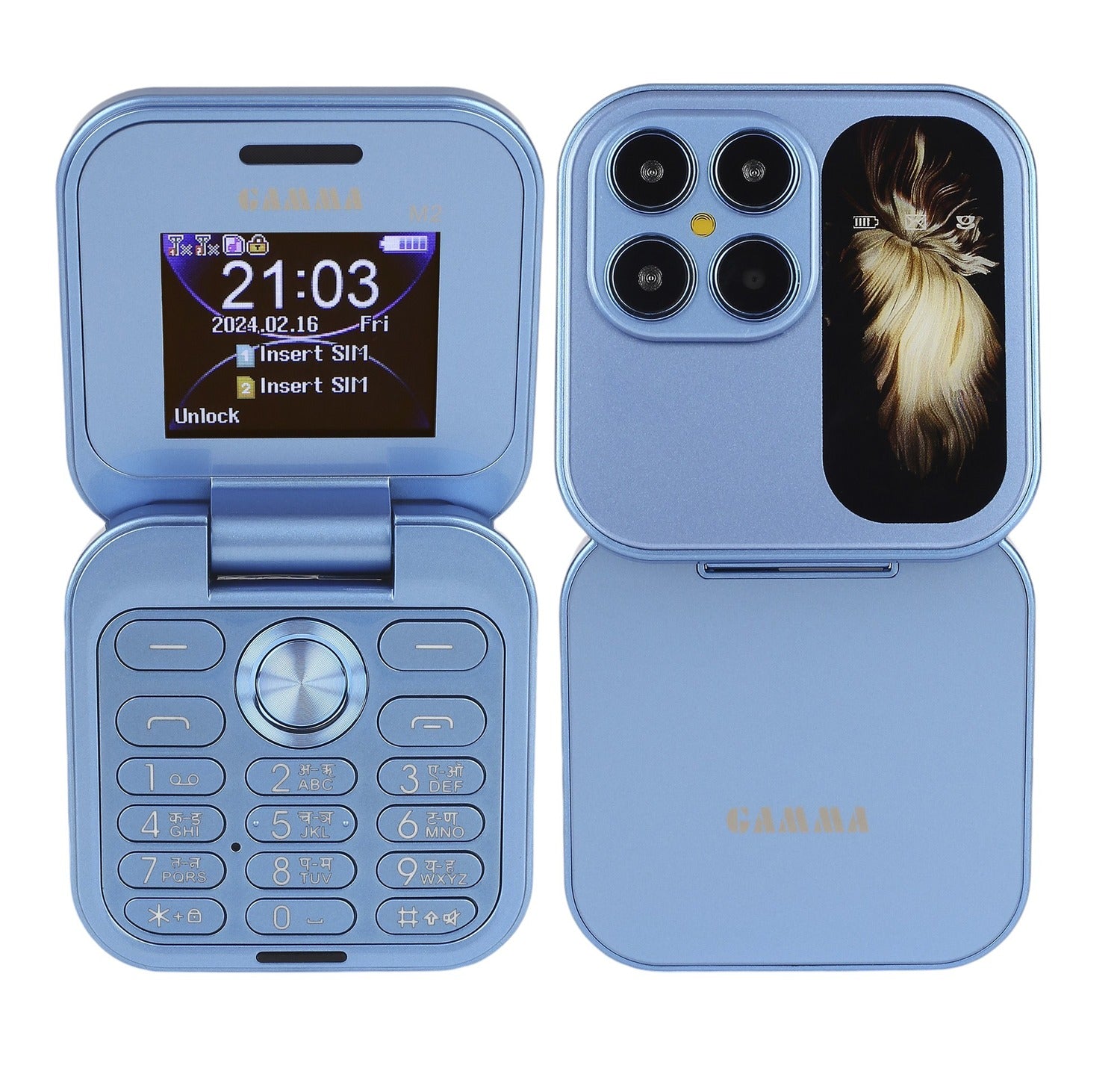 Gamma Flip Mini M2 Dual Sim Foldable Flip Mobile With 2 Inch Display Camera & FM