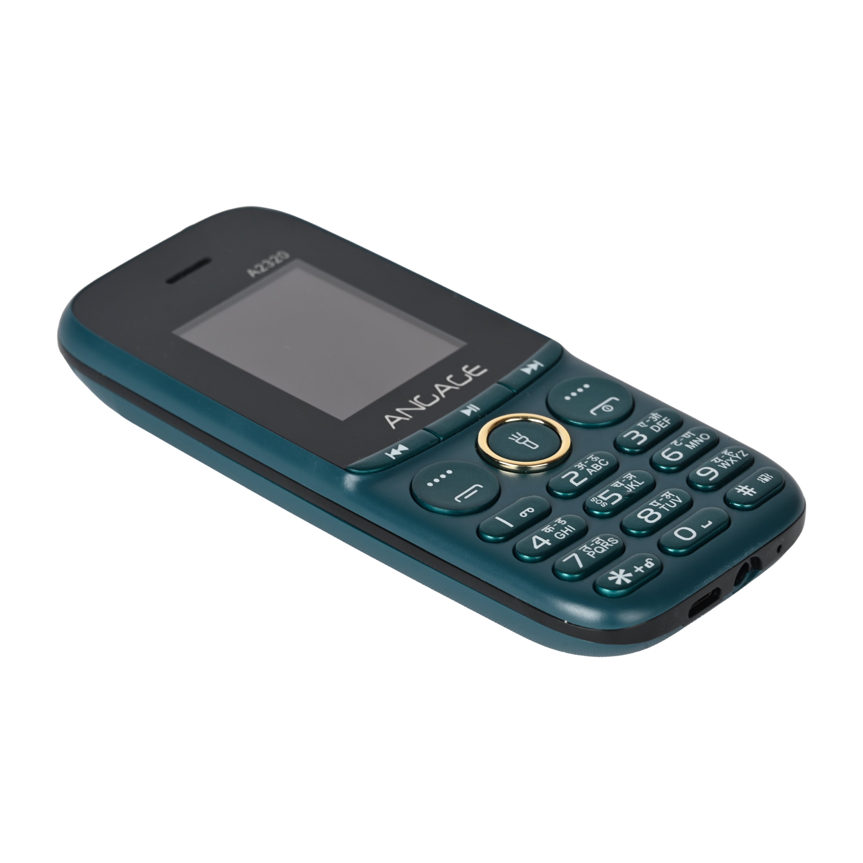 Angage 2320 Dual Sim Mobile With 1.8 inch Display 1000 mAh Battery Auto Call Recording Multi Indian Language Torch & FM-Green
