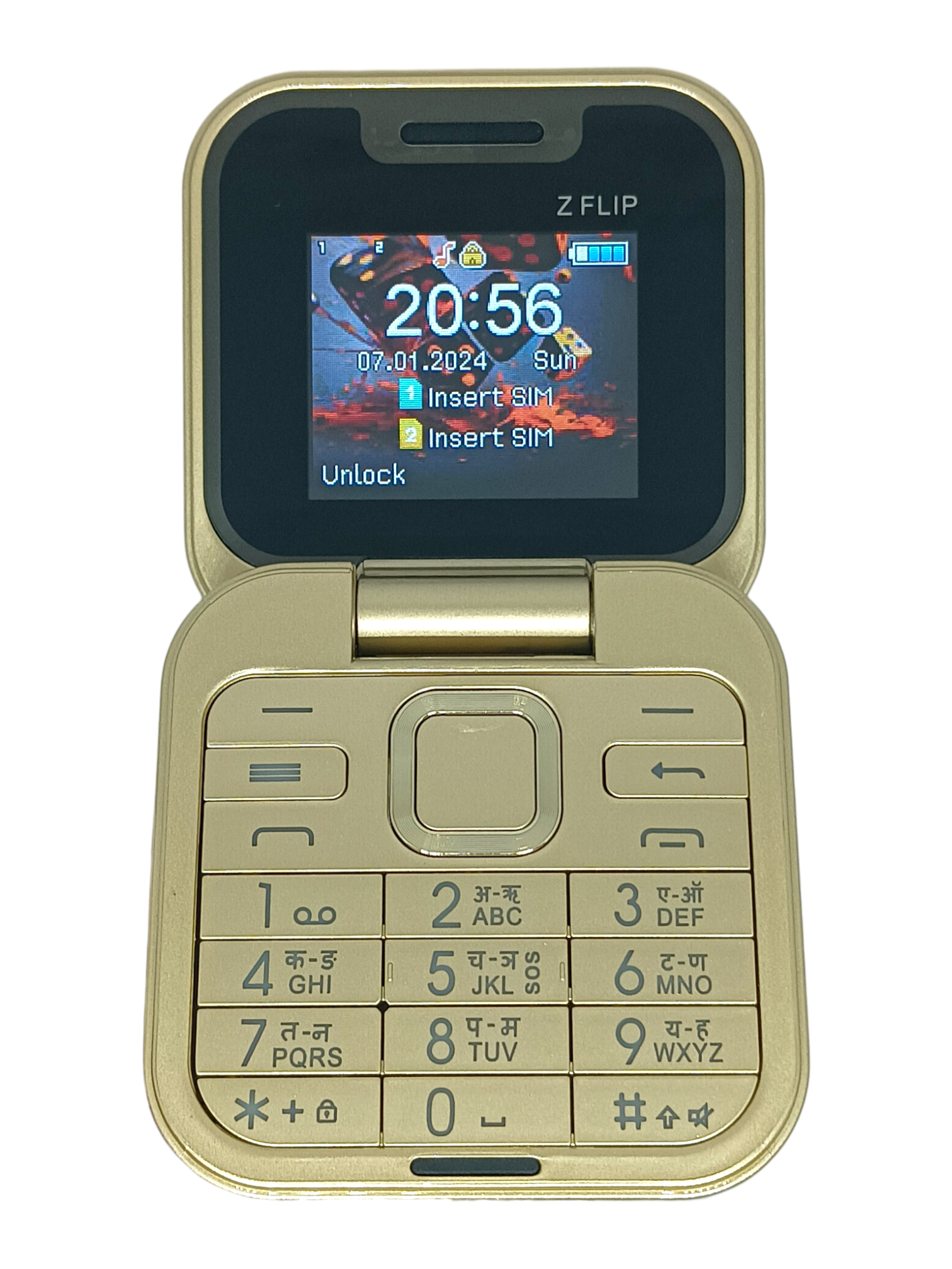 Angage Z Flip Dual Sim Mini Mobile With 1000 mAh Battery Camera & FM