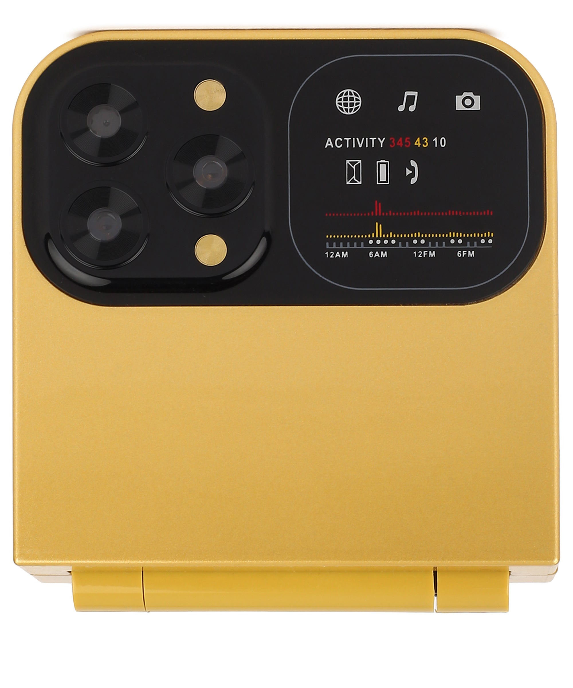 Goly Flippo Dual Sim Flip Mobile With 2.2 Inch Big Screen & 1100mAh Battery- Gold