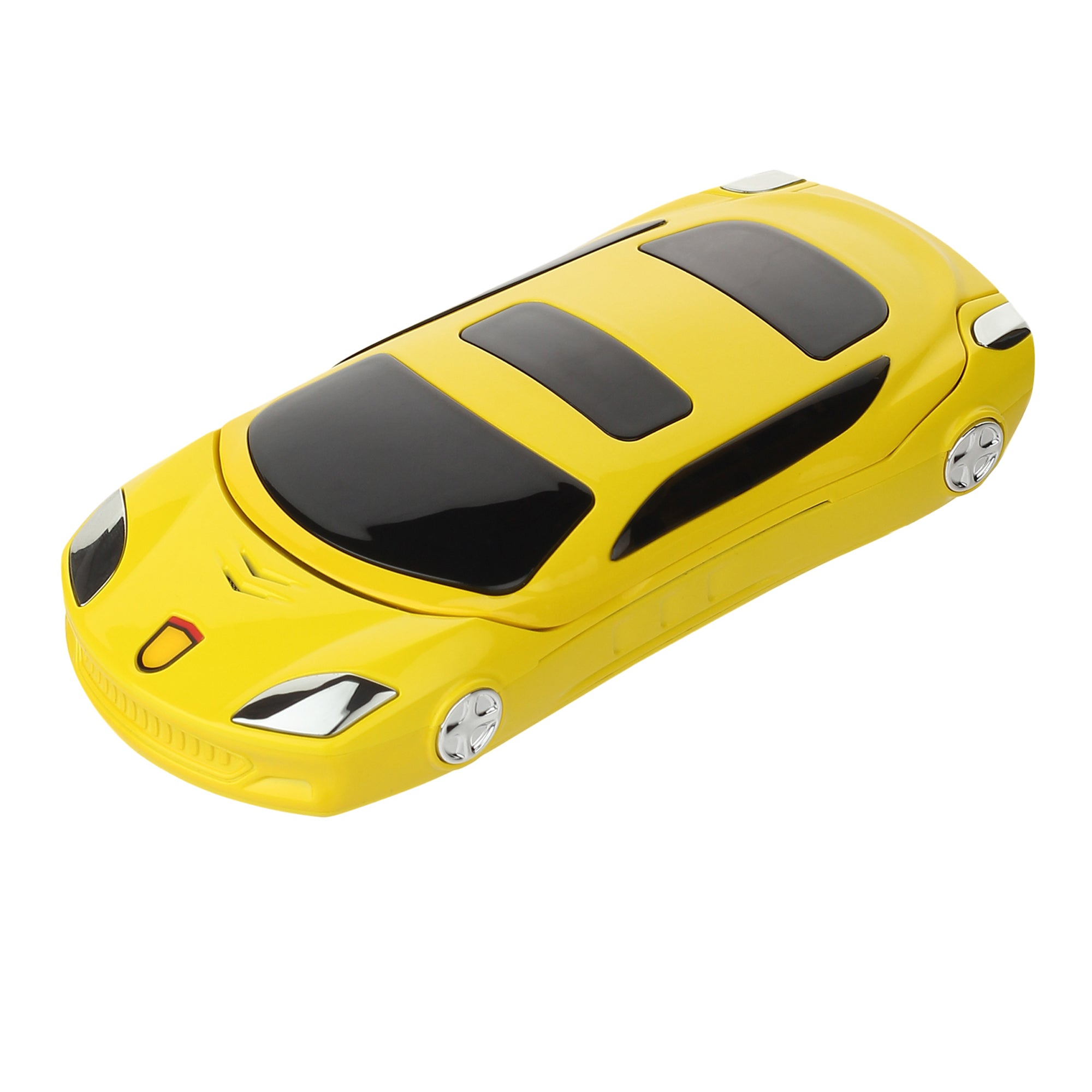 Ferrari Car Model Flip Feature Phone- Yellow