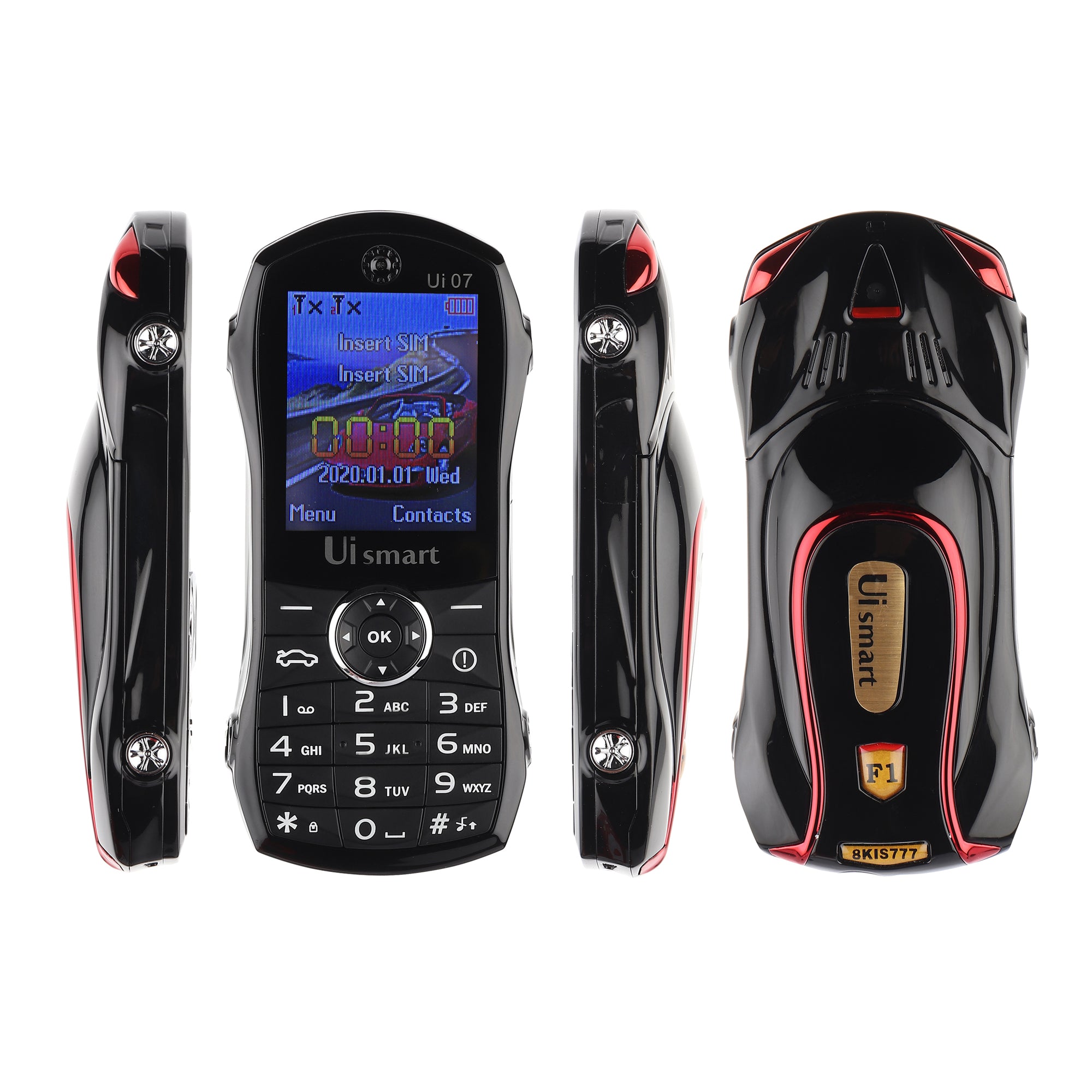 Ferrari F1 Car Model Feature Phone- Black