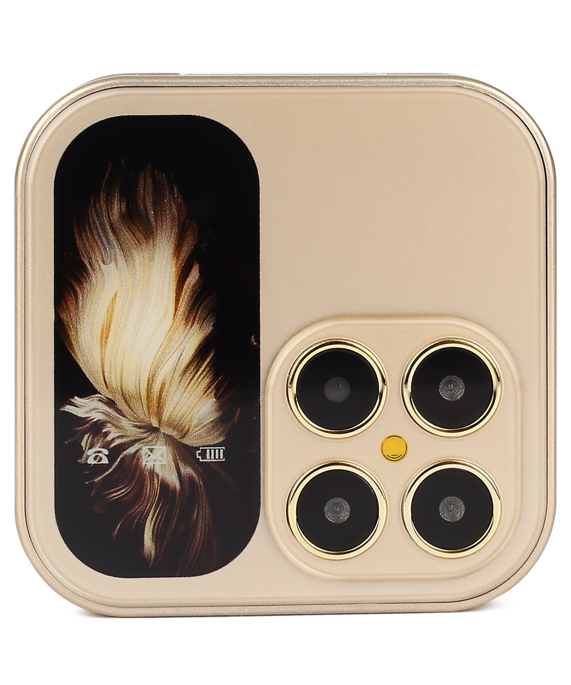 Gamma Flip Mini M2 Dual Sim Foldable Flip Mobile With 2 Inch Display Camera & FM - Gold