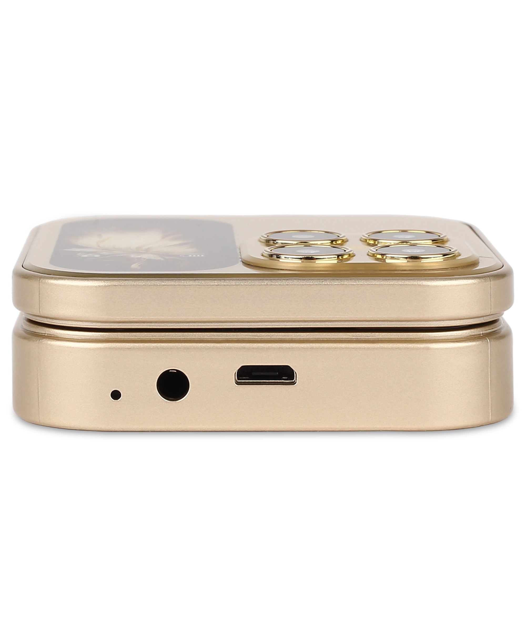 Gamma Flip Mini M2 Dual Sim Foldable Flip Mobile With 2 Inch Display Camera & FM - Gold