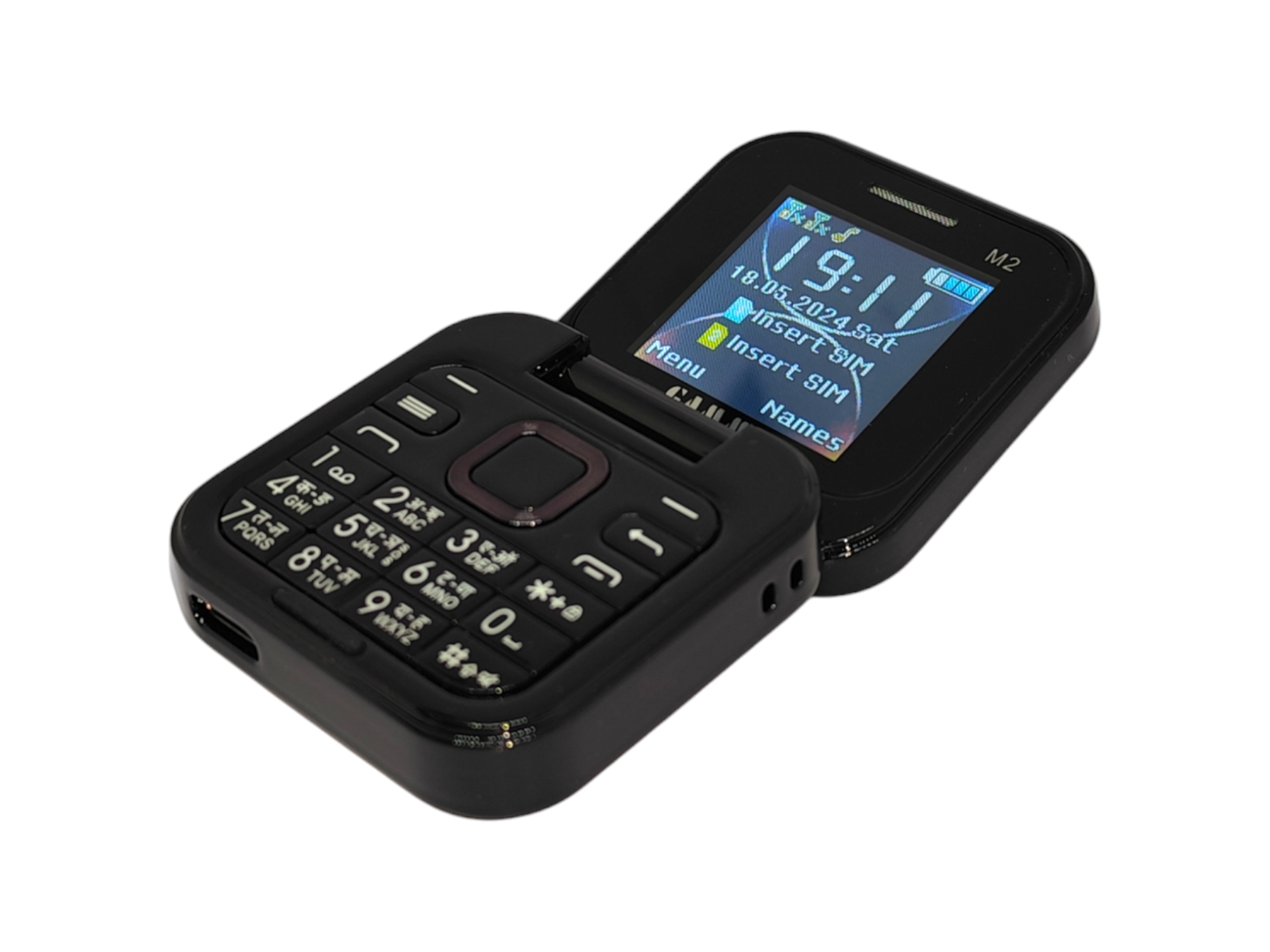 Gamma Flip Micro M2  Dual Sim Mobile With Digital Camera And 1000 mAh Battery-Black