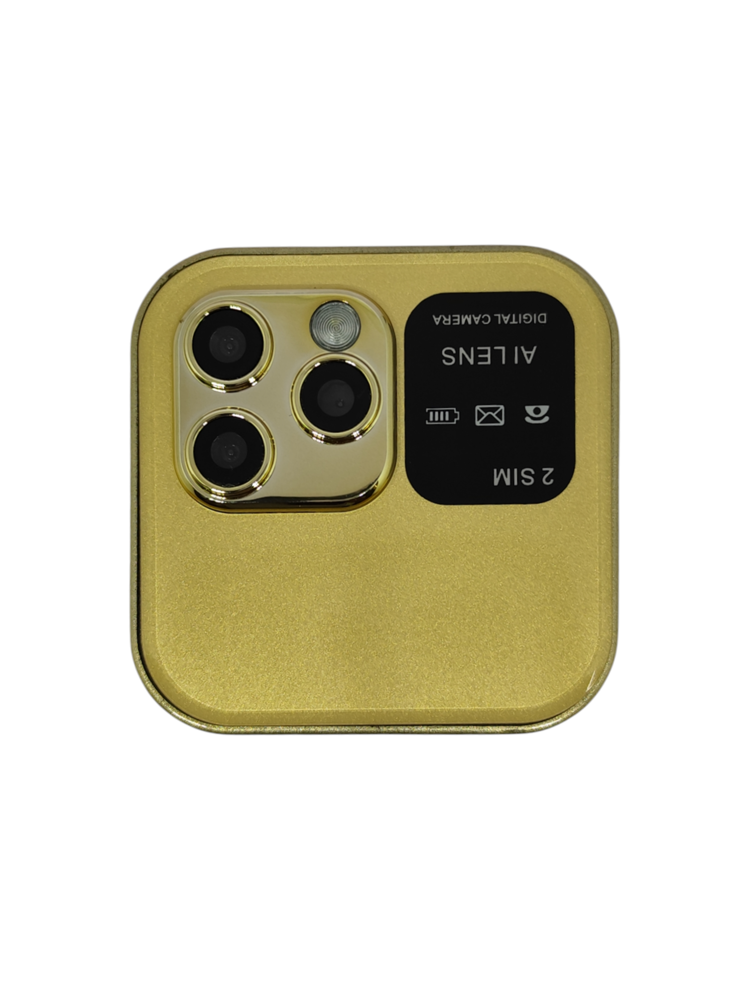 Gamma Flip Micro M2  Dual Sim Mobile With Digital Camera And 1000 mAh Battery-Gold