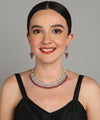 LaaLi NK1 Royal Red American Diamond Choker Necklace Set for Women - Diamond Finish Bridal Jewelry