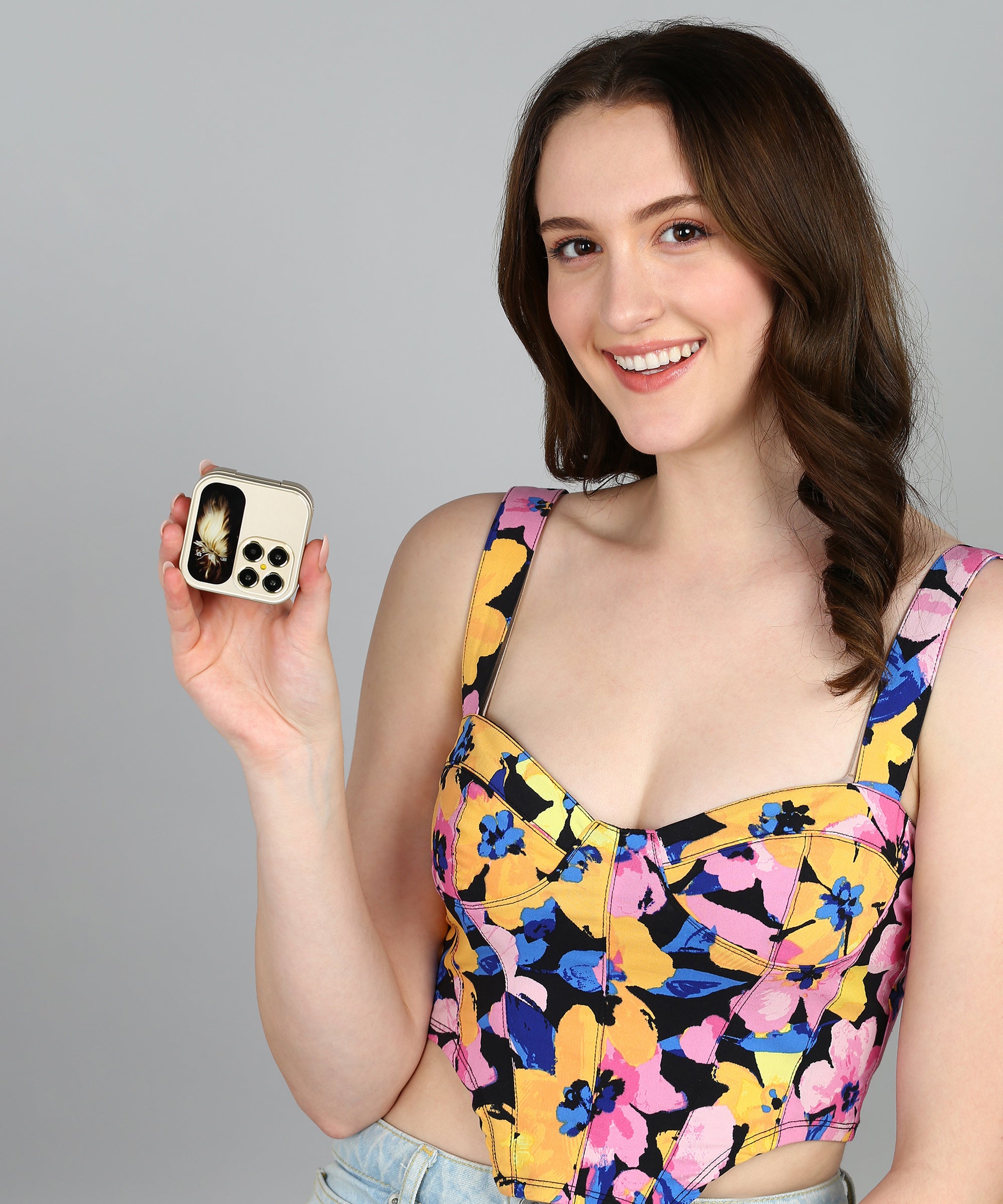 Gamma Flip Mini M2 Dual Sim Foldable Flip Mobile With 2 Inch Display Camera & FM - Gold