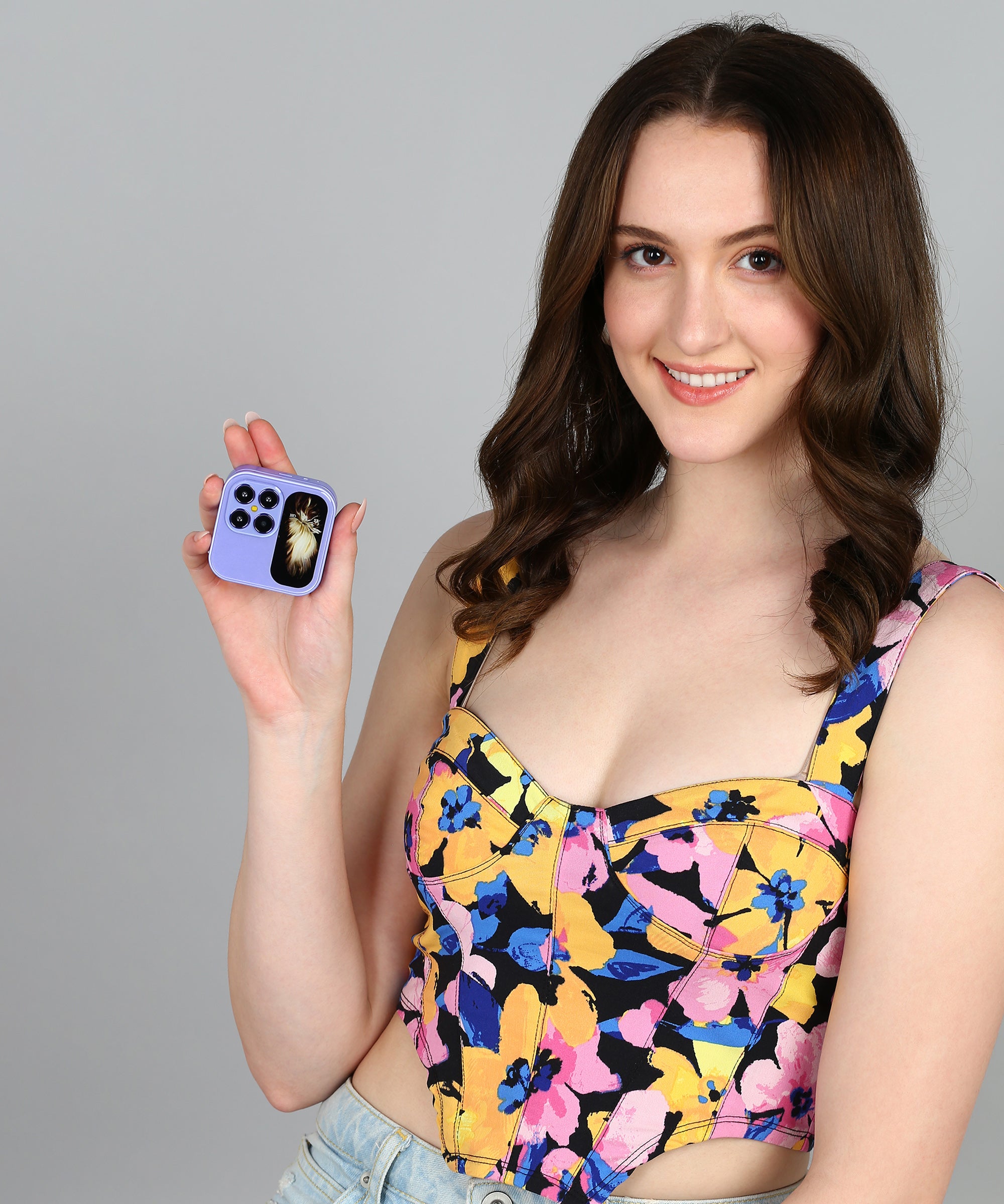 Gamma Flip Mini M2 Dual Sim Foldable Flip Mobile With 2 Inch Display Camera & FM - Purple