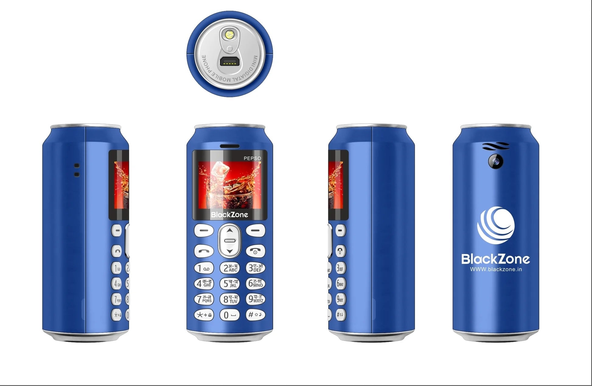 BlackZone Pepso Dual Sim, LCD Dispaly, Camera, Bluetooth Dialer,Multiple Language & Torch