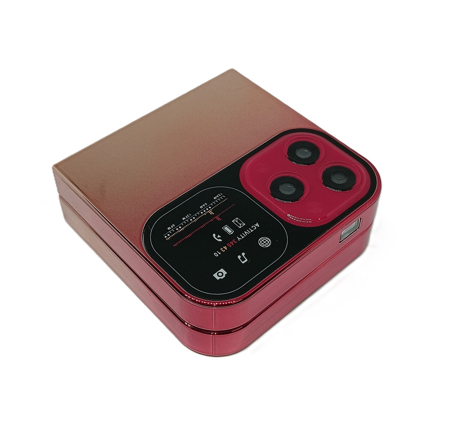 Goly Flippo Dual Sim Flip Mobile With 2.2 Inch Big Screen  1100mAh Battery & LED Light- Red