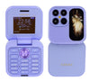 Gamma Flip Mini M2 Dual Sim Foldable Flip Mobile With 2 Inch Display Camera & FM - Purple