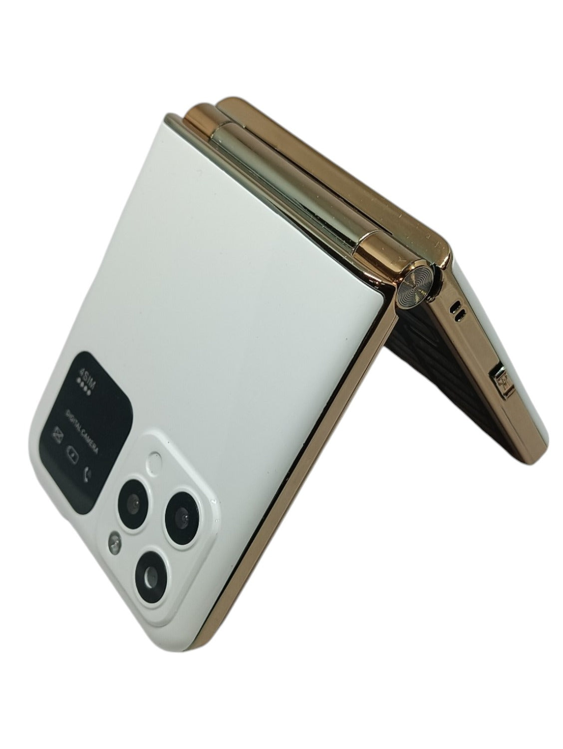 Gamma Flip Mini M2 Pro Four Sim Foldable Flip Mobile With 2 Inch Display Camera & FM - White
