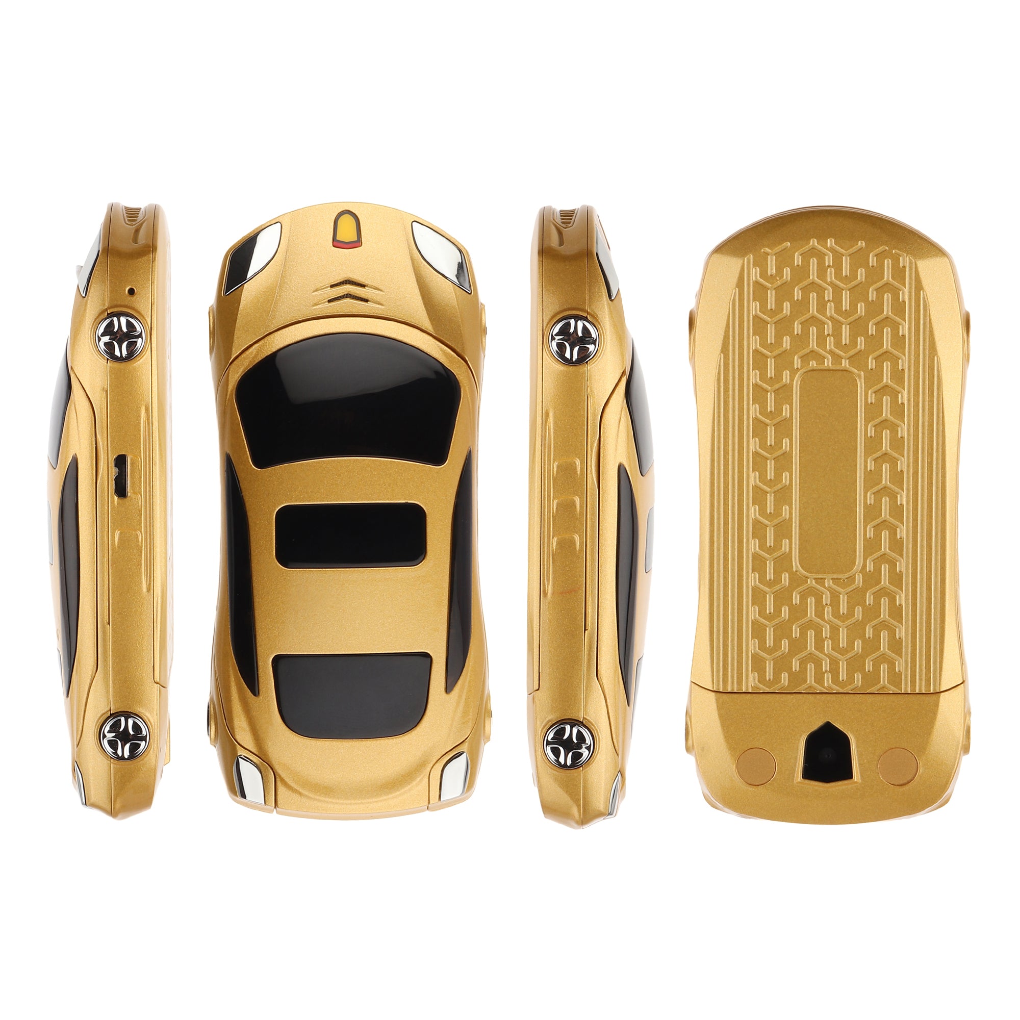 Ferrari Car Model Flip Feature Phone- Gold