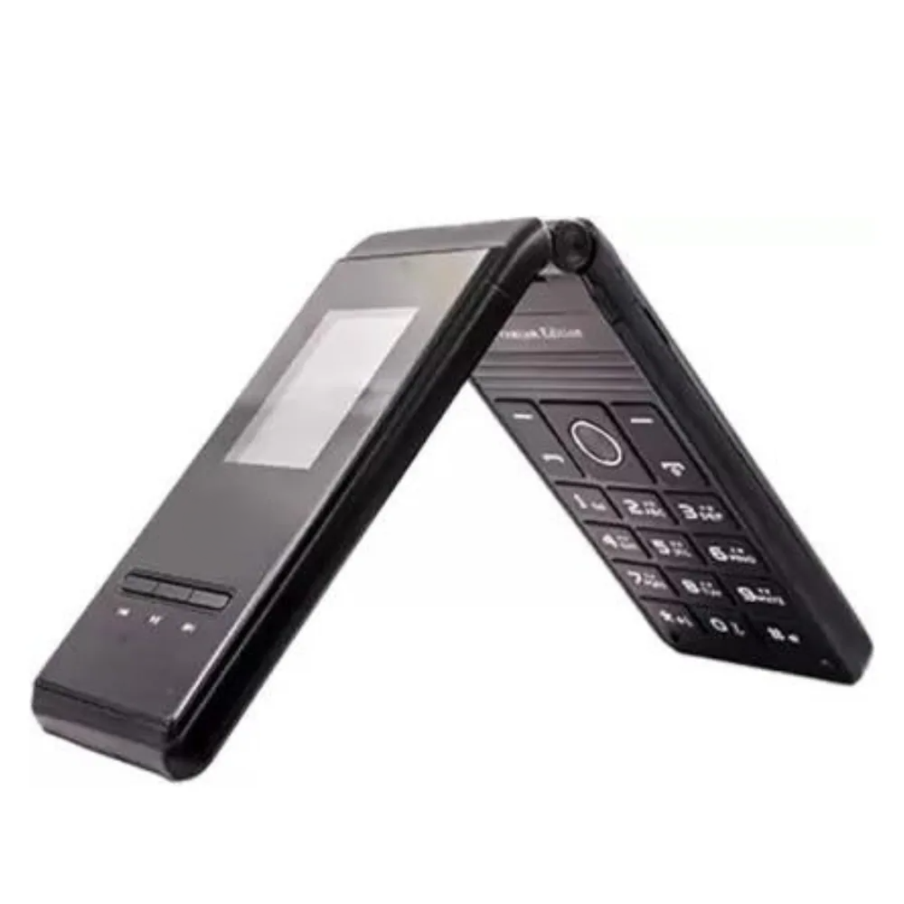 Uismart Flix X Dual SIM Flip Phone | 2.8″ Main Display, 1.8″ Secondary Screen | Big Buttons & Loud Speaker | 2500 mAh Battery | Bluetooth, Wireless FM, SOS-Black