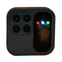 Gamma Flip Feature Phone Dual Sim LED Lights Premium Handset- BLACK