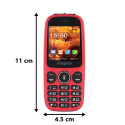 Ringme R1 Plus 2153 Dual Sim Keypad Mobile Phone with 512 MB RAM (1.8 inch) Display, Long-Lasting 1000 mAh Battery (Red)