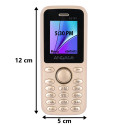 Angage 2163 Dual Sim Mobile With 1.77 Inch TFT LCD Screen Digital Camera Torch FM And Auto Call Recording- Gold