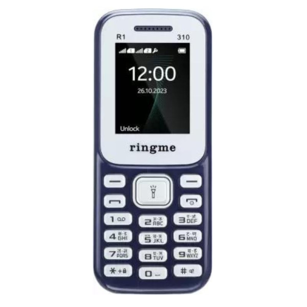 Ringme R1 310 Keypad Mobile Phone With 1.77 inch Display Digital Camera 1000 mAh Battery Basic Mobile Phone (Blue)