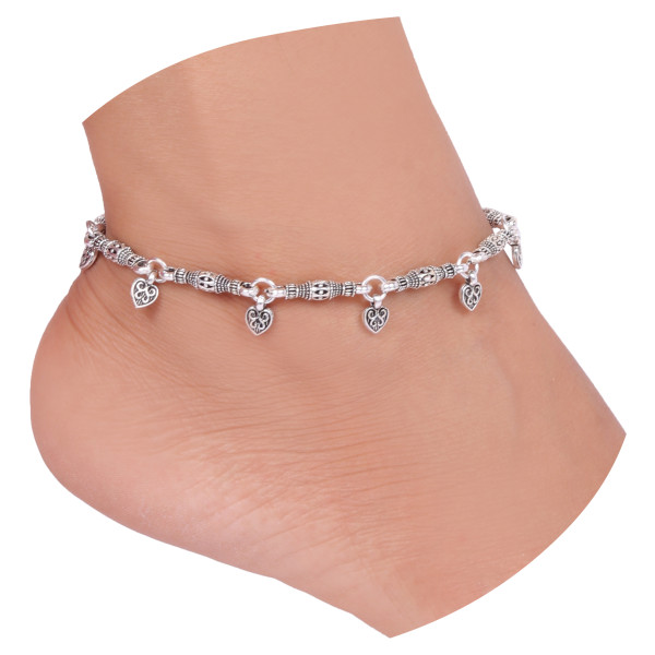 LaaLi F3 Multi Leaf Style Ghunghroo Alloy Anklet Payal For Women & Girls  