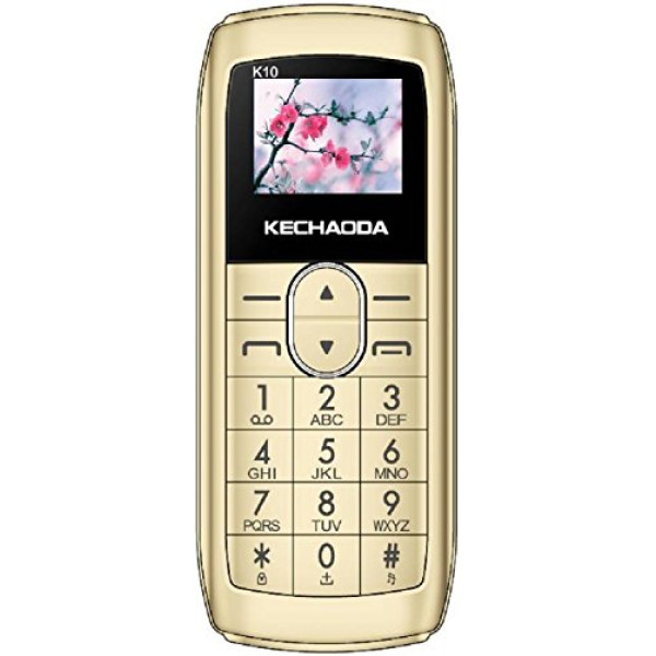 Kechaoda K10 Finger Sized Bluetooth Mini Single Sim Phone With Wireless FM-Gold