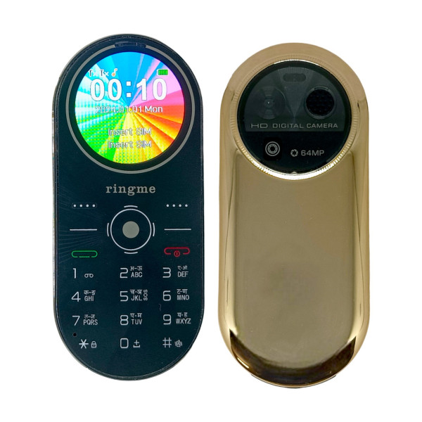 Ringme Circle Dual Sim Mobile With Games, Auto Call Recording And Multiple Language- Gold
