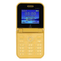 Goly Flippo Dual Sim Flip Mobile With  2.2 Inch Big Screen & 1100mAh Battery- Gold